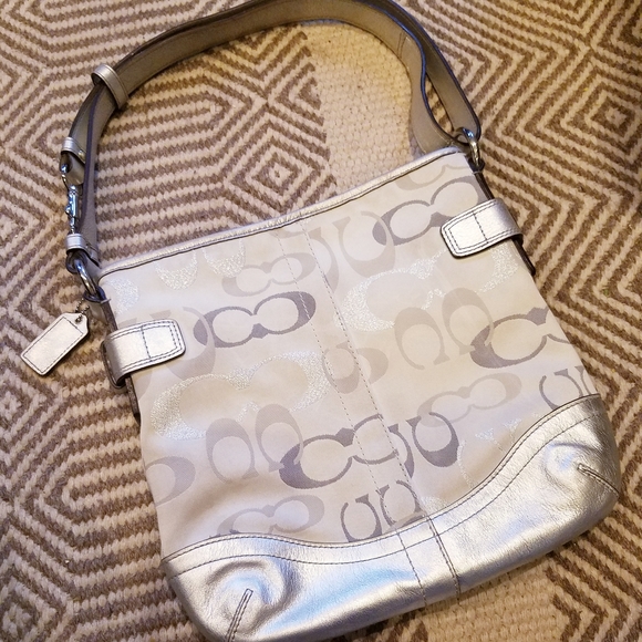 Coach Handbags - Coach silver handbag